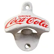 Coca Cola Red & White Bottle Opener Cast Iron