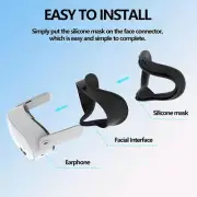 For Meta Quest3s VR Glasses Shading Silicone Mask Antisweat Face Cushion H2V8