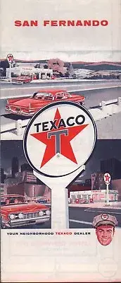 1960 Texaco Road Map: San Fernando NOS