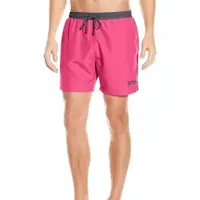 在飛比找ETMall東森購物網優惠-【HUGO BOSS】2016男時尚色彩對比櫻桃色快乾游泳褲