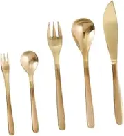 Ciieeo Elegant Dinner Serving Utensils 5pcs Western Style Stainless Steel Kitchen Set