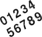 HOMSFOU 3d Abs Resin Door Numbers Self-adhesive Mailbox Numbers 10pcs Set for Home Office