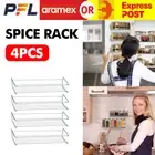 4X Kitchen Spice Racks /Jars Shelves Wall Mount Kitchen Door Storage Organizer