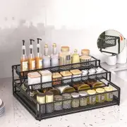 Spice Rack Organizer Dessert Shelf Seasoning Organizer Kitchen Cabinet Jars