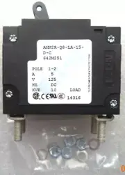 Eaton Heinemann AMN2R 10Kve Load 1-2 Pole 5A 125V Circuit Breaker 642M251