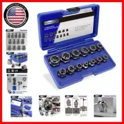 Versatile Bolt Extractor Kit with Reverse Spiral Flutes - Safe Storage Included