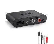 Bluetooth 5.2 Audio Receiver Usb Flash Drive Rca 3.5mm Aux Usb Stereo Music Wireless Adapter With Microphone