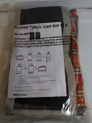Honey-Can-Do Fabric Rolling Bag Cart with Handles, Set of 2 - NEW