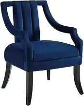 Modway EEI-3458-NAV Harken Performance Velvet Accent Chair, Navy