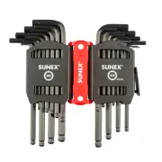 Sunex 98526BL Sunex SAE/Metric 26 Piece Ball End Long Arm Hex Key Set, 2mm-10mm,