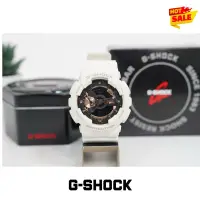 在飛比找蝦皮購物優惠-CASIO卡西歐 G-SHOCK 白玫瑰金 橡膠錶帶 碼錶G