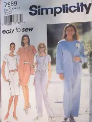 7589 Vintage Simplicity SEWING Pattern Misses Jacket Dress Easy FF OOP NEW SEW
