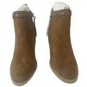 NWT DV8 by Dolce Vita Women's Brown Jace Heeled Faux Suede Ankle Bootie Size 7.5