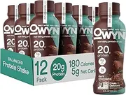 Owyn, Vegan Protein Shake, Dark Chocolate,12 Fl Oz (Pack of 12), 100-Percent Plant-Based, Dairy-Free, Gluten-Free, Soy-Free, Tree Nut-Free, Egg-Free, Allergy-Free, Vegetarian, Kosher …