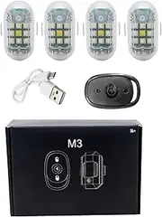 Zibeem Wireless LED Lights for Motorcycle,Waterproof Bike Warning Rear Light | Rechargeable Safety Lighting with Remote Control, Portable Automotive Accessories for Car Trucks Motorcycle Bike