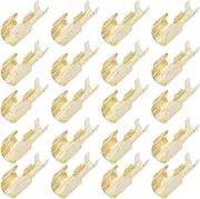EMSea 50pcs 6x30mm Glass Fuse Holder Clips Connectors Brass Fuse Holder Button Contact Brass Fuse Holder Clip for Car 6x30mm 6x33mm Glass Fuse