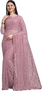 [LOROFY] Women's Net Saree With Blouse