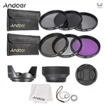 ANDOER 49MM UV+CPL+FLD+ND(ND2 ND4 ND8) UV鏡+偏光鏡+熒光鏡+灰度鏡