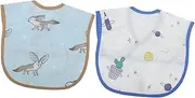 SHOWERORO 2pcs Waterproof Bib Face Towels Girl Muslin Boy LED Weaning Dribble Bibs Basket Liner Blanket Bibs Waterproof Eating Bib Drooling Bib Cotton
