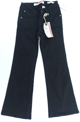 Unionbay Pants Girls 8 Flare Leg Stretch Adjustable Waistband Pockets Black NWT