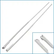 2pcs Silver 13cm Metal Eyeglass 2.6mm Temples Frame Glasses Spring 0.8mm Hinge