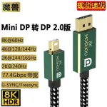 熱銷· 魔獸MINI DP轉DP線2.0版 4K@144HZ 8K@60HZ DISPLAYPORT線兼容1.4