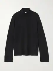 [TOTEME] TOTEME - Lyocell-blend Turtleneck Sweater - Black - medium medium Black