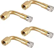 Piece Right Angle Extension Air Valve Adapter for Motorcycle Valve Stem Extenders Metal Cap Easy Installation Long Lasting Use
