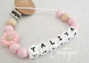 Personalised Dummy Clip - Pacifier Chain - Soother Holder - Baby Binky Band