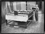 Naturalist Mr Harry Burrell with his mobile platypusary, Kensingto- Old Photo