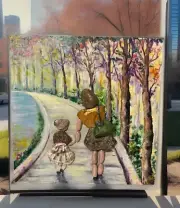 Beautiful time together-Pebble art,paint,craft,original from Miranda P. 12/12/1