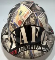 New Full Brim Hard Hat Custom Hydro Dipped BIG MONEY FAFO LIMITED EDITION