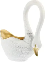 HOMOCONO Elegant Swan Key Organizer Resin Jewelry Storage Bowl Animal Shape Storage Holder