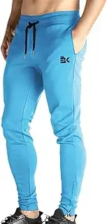 BROKIG Mens Zip Joggers Pants - Casual Gym Workout Track Pants Comfortable Slim Fit Tapered Sweatpants with Pockets