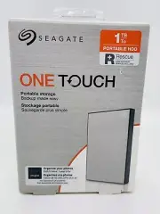 Seagate One Touch 1TB External Hard Drive HDD – Silver USB 3.0 for PC Laptop
