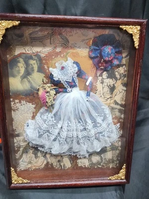F3 Lorella Collections Tea For Two Shadow Box Victorian Styled Framed