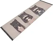 ZRYSMY Washable Runner Rug Japanese Cute Cats 2’ x 6’ Non-Slip Floor Carpet Runner Rug for Hallways Kitchen Laundry Room Bedroom Floor Carpet Runner- Soft Thin Mat for Family Pet