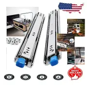 Durable 38 Inch Side Mount Drawer Slides - 500 lb Capacity with Locking Feature