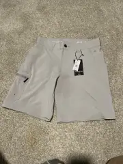 NWT NEW Kenneth Cole Men’s 32 Khaki Active Cargo Shorts Stretch Water Resistant
