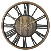 Classicl Style Curved Glass 16'' Wall Clock Retro Roman Numerals - Vintage Ti...