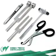 5pc Tactical Diagnostic Kit,Tuning Forks, Reflex Hammer, Scissors EMT EMS Supply