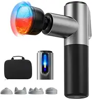 [AERLANG] Massage Gun,Deep Tissue Massager with Heat and Cold Head,Percussion Massager Electric Handheld Massager Gun 5 Speed & 5 Massage Heads-Gifts for Men Women