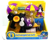 NIB Imaginext Penguin Copter Gray Blue Batman Figures DC Super Friends