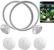 Betta Fish Toys - Small Tank Exercise Ring, Suction Cup Activity Hoop | Aquarium Toy with 3 Filter Balls for Betta Fish and Turtles, Swimming Exercise and Enrichment Ring for Small Aquatic Pets