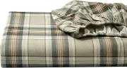 Eddie Bauer Edgewood Plaid Flannel Sheet Set, Queen
