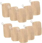 MERRYHAPY 10pcs Loofah Dishwashing Silk Sponge Brush Dishwashing Brush Dishwashing Loofah Brush Natural Dish Scrubber Loofahwashingdishe Loofah Dish Cloth Natural Loofah Khaki