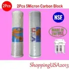 2 X 5M Omnipure Carbon Block Cocount Shell Filter RO Reverse Osmosis 10X2.5"