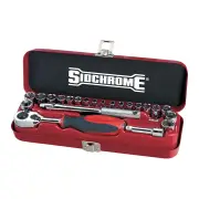 Sidchrome SCMT12110 - Socket Set 1/4 Drive 23 Piece M/AF