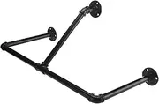 Wall Mounted Drying Rack Industrial Iron Wall Mounted Clothes Rack Coat Display Hanger Garment Storage Rack Coat Hangers