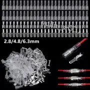 150Pcs 2.8/4.8/6.3mm Female/Male Spade Terminal Electrical Wire Crimp Connectors